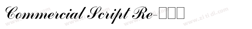 Commercial Script Re字体转换